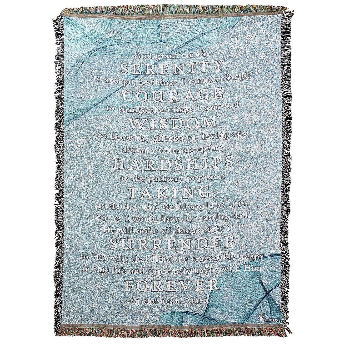 SERENITY PRAYER THROW 48"X68"