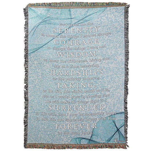 SERENITY PRAYER THROW 48"X68"