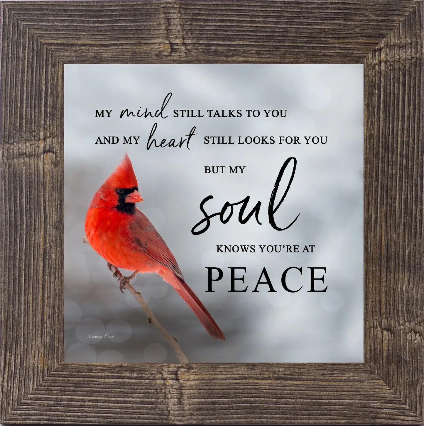 My Mind Still Talks To You Soul Peace Cardinal Sympathy Sign