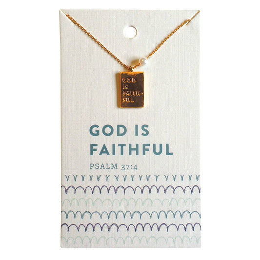 Grace & truth God Is Faithful Keepsake Necklace