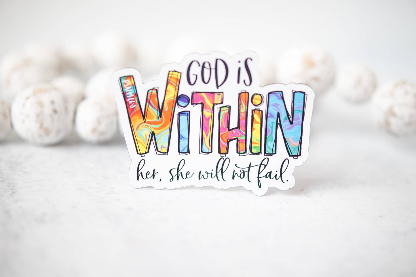 God Is Within Her, Christian 3"x3" Magnet