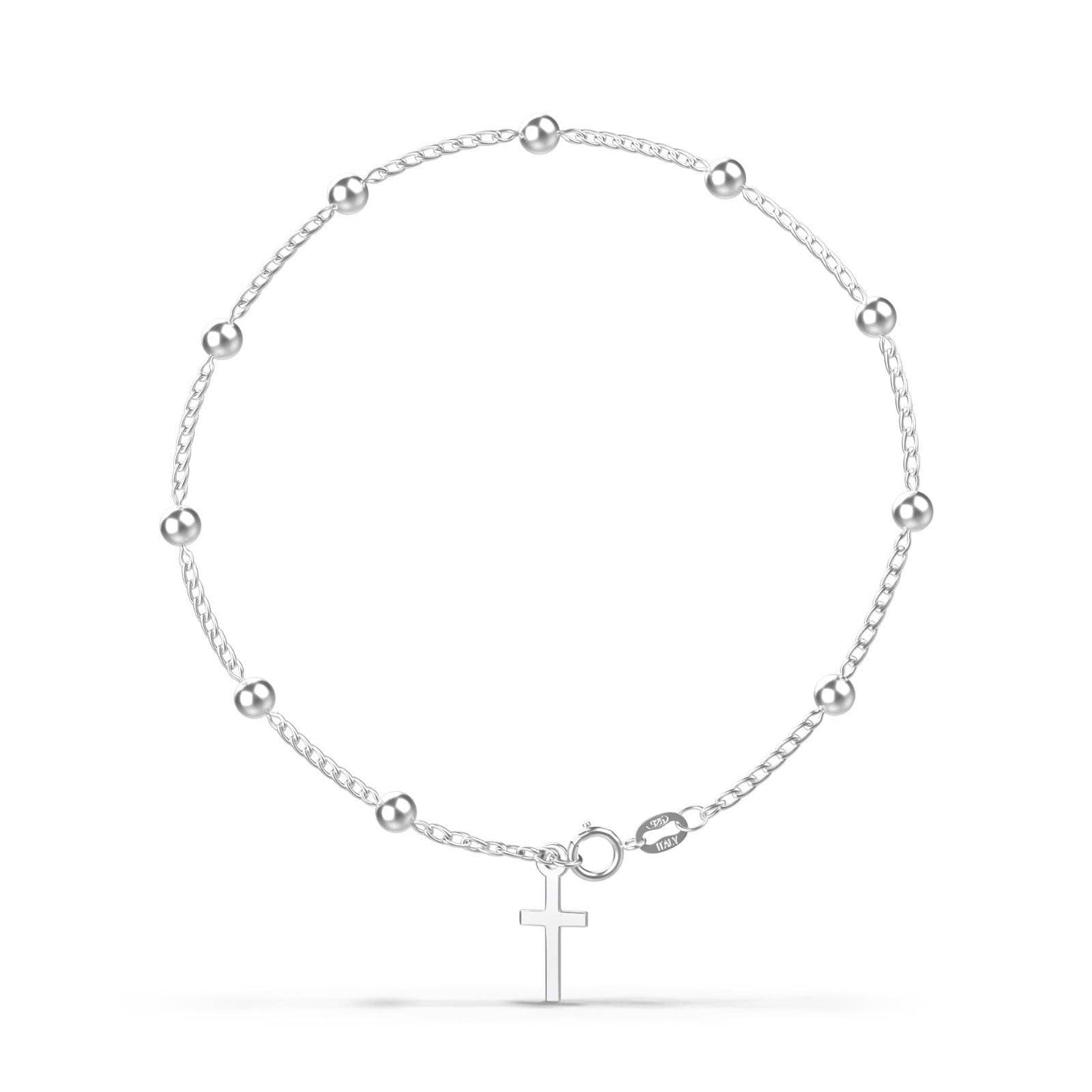 Italian Sterling Silver Rosary Bracelet