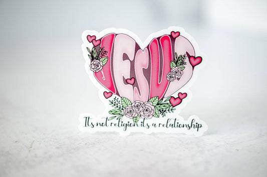 Jesus, Its A Relationship, Vinyl Sticker, 3x3 in.