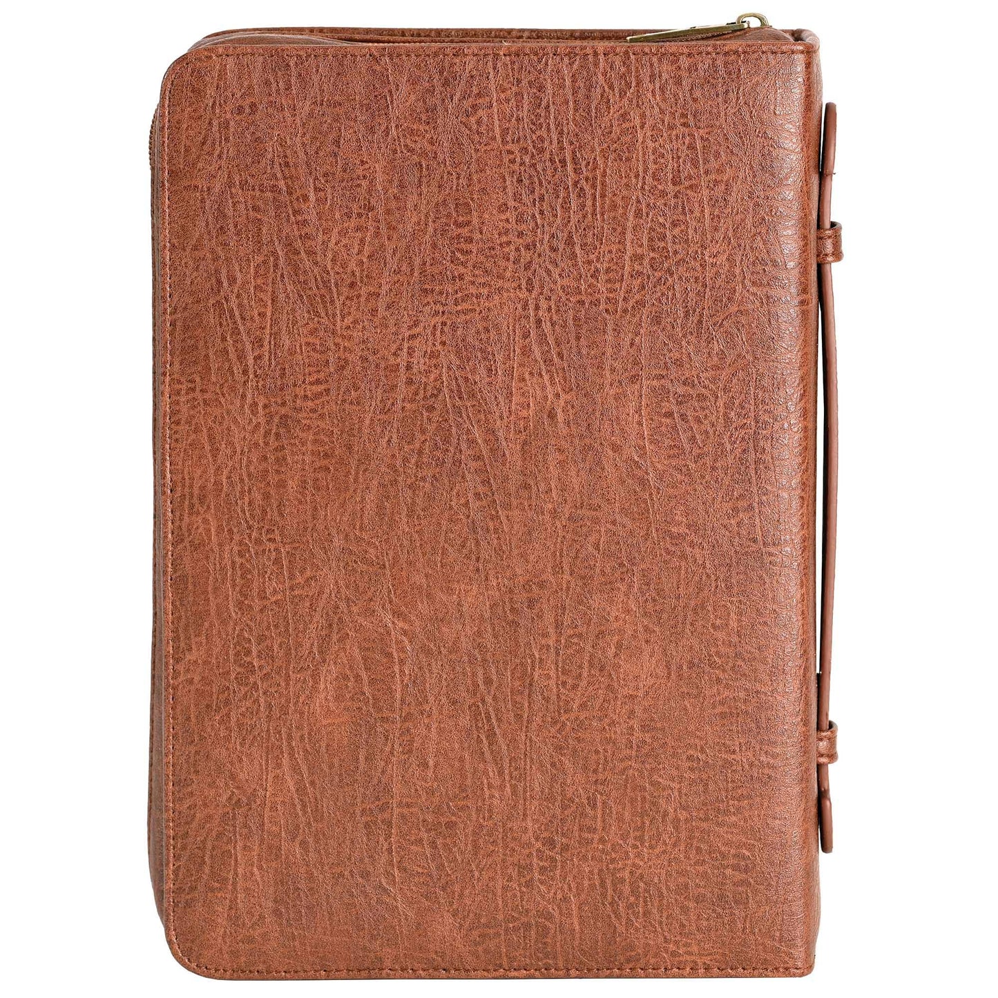 White Dove -Bible Cover Vintage Cross Brown Large