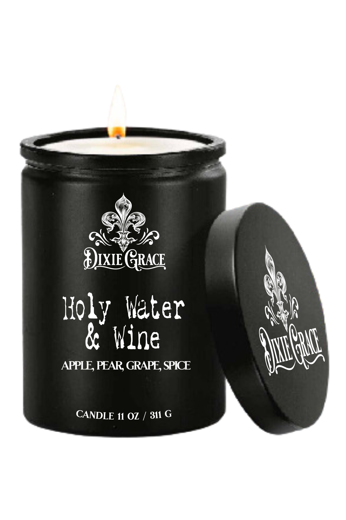 Holy Water & Wine - 11 oz Glass Candle - Cotton Wick