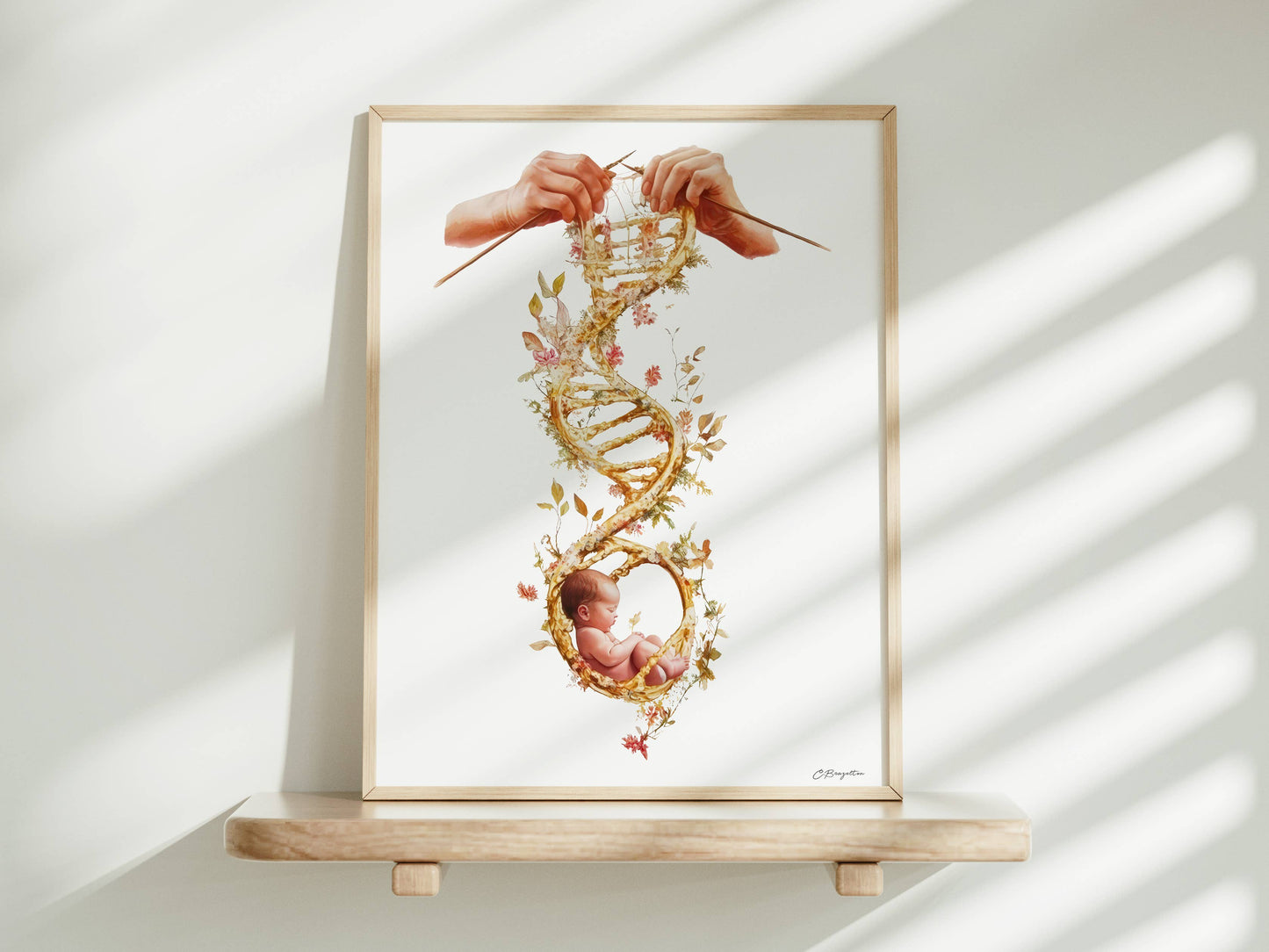 You Knit Me Together | Signed Handmade Art Print