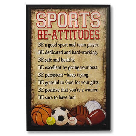 Sports Be-attitudes Plaque