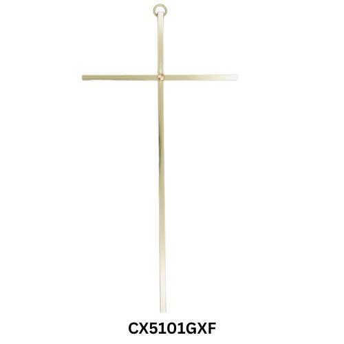 10-Inch Gold-Plated Plain Cross