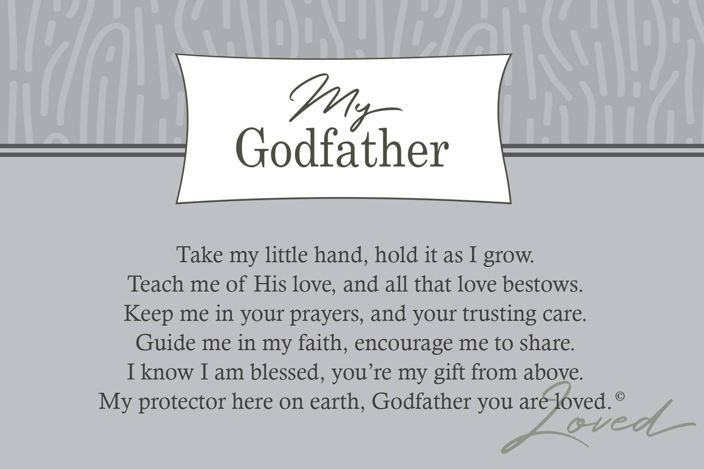 Godfather Gift Sentiment Picture Frame 4x6 White Table