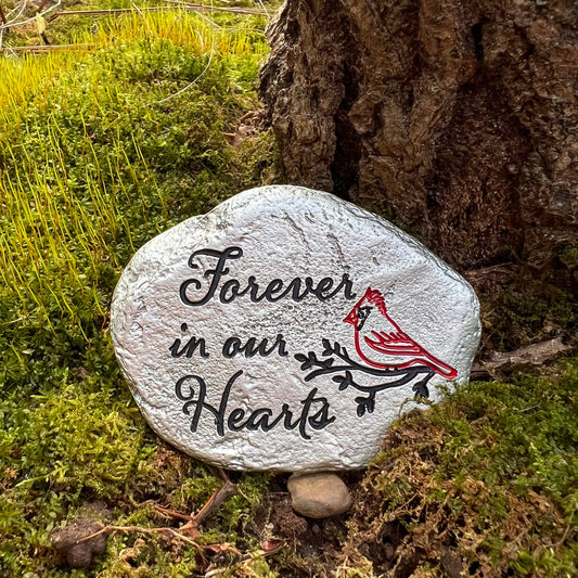 Forever Cardinal Garden Key Stone