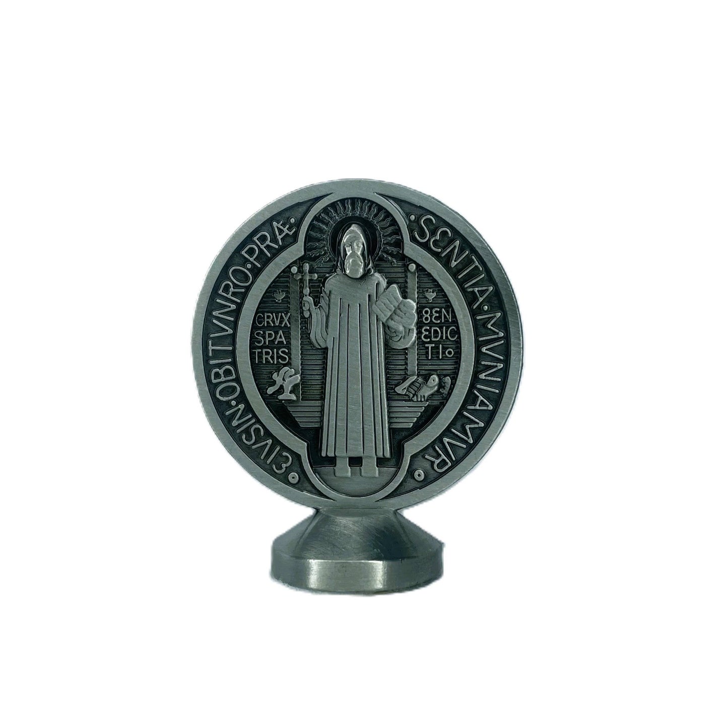 St Benedict Medal Statuette (Chrome) 2.25″x1.75"
