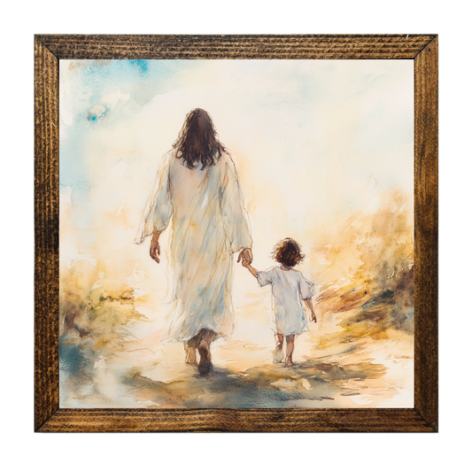 ARTISTIC SERIES TIMBERLAND-JESUS WALKING WITH CHILD IN HAND