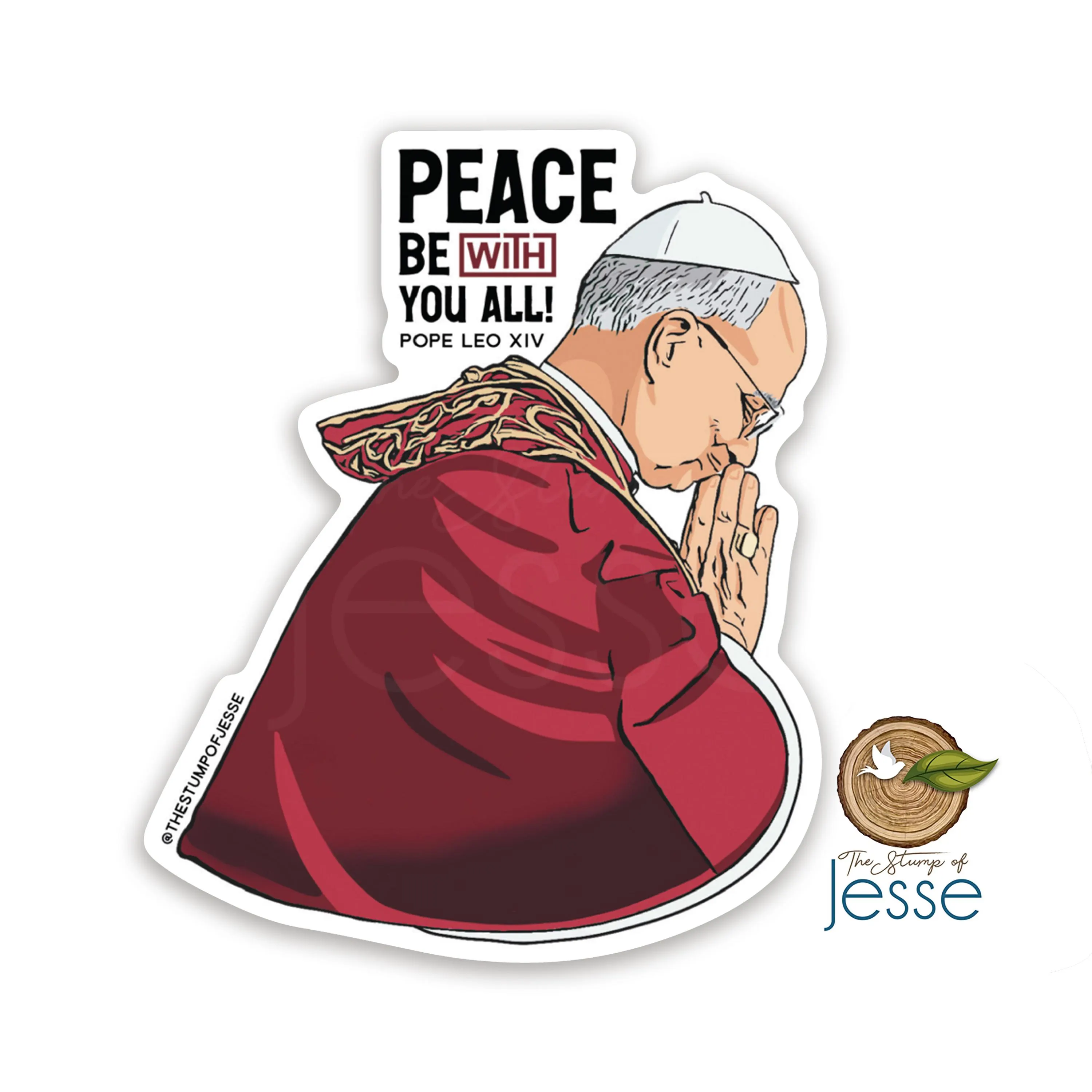 Pope Ld18 Sticker Pope Leo XIV Waterproof Sticker | Catholic Sticker – kychristianstore