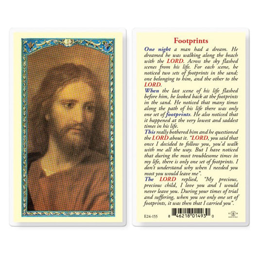 Holy Card - Laminated - 800-250 Footprints
