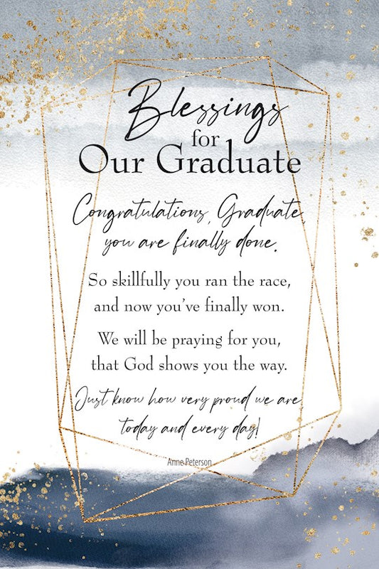 Plaque-Blessings For Our Graduate (6 x 9)