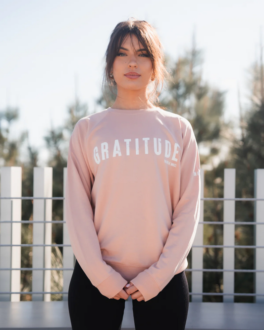 IGWM 'Gratitude' Blush Crewneck