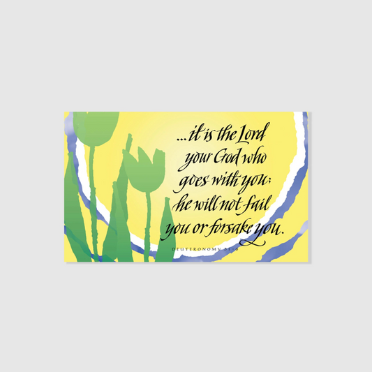 Holy Card - The Lord Your God Goes with You