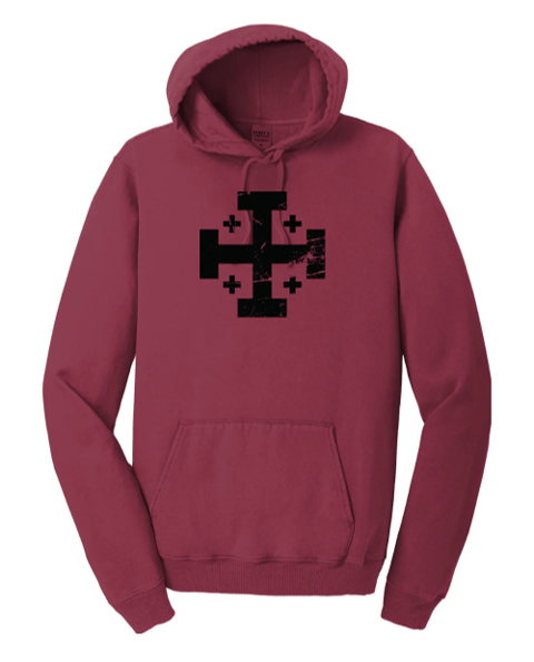 Jerusalem Cross Hooded Sweatshirt - Unisex