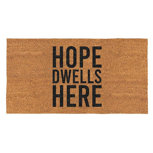 Coir Doormat-Hope Dwells Here (30" x 16")
