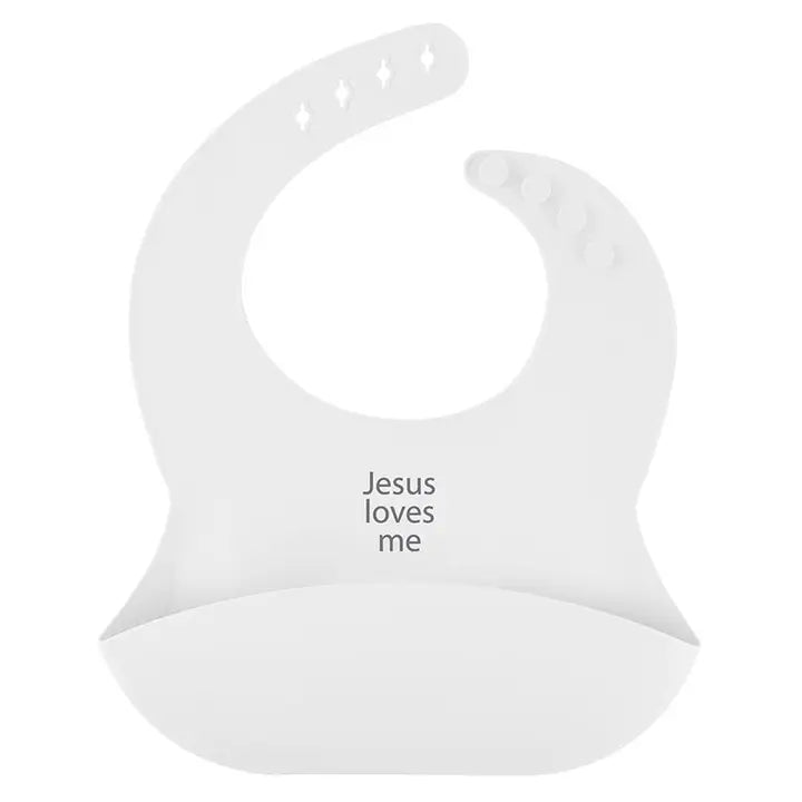 Silicone Bib - Jesus Loves Me