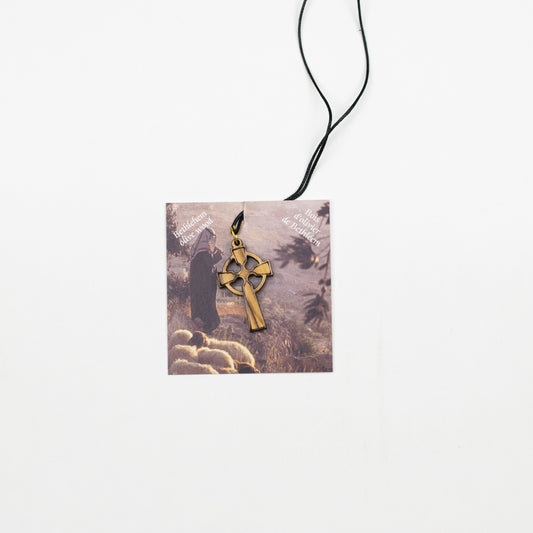 Olive Wood Celtic Cross Pendant 1 3/8"