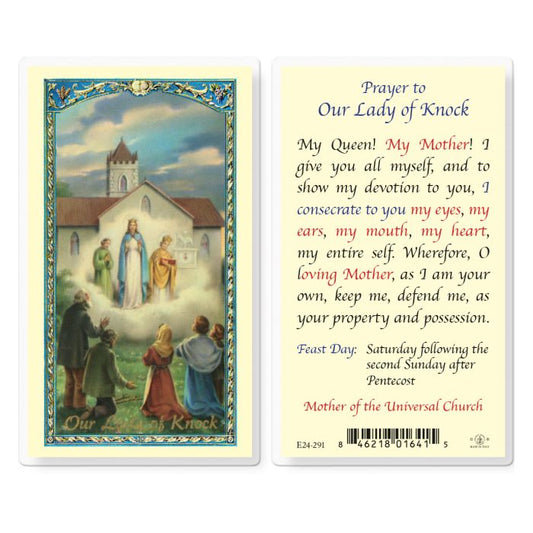 Holy Card - Laminated - Our Lady of Knock