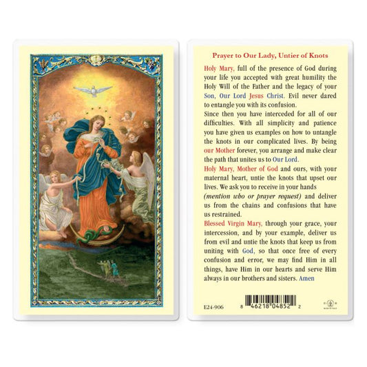 Holy Card - Laminated - Our Lady Untier Of Knots