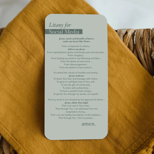Litany for Social Media Prayer Card