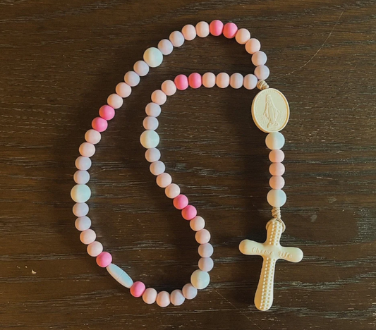 Chews Life Silicone Rosary - Little Flower