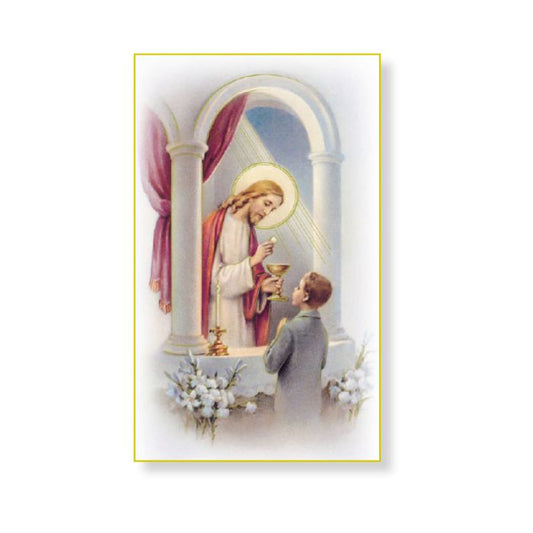 Paper Holy Card - 1st Communion Boy