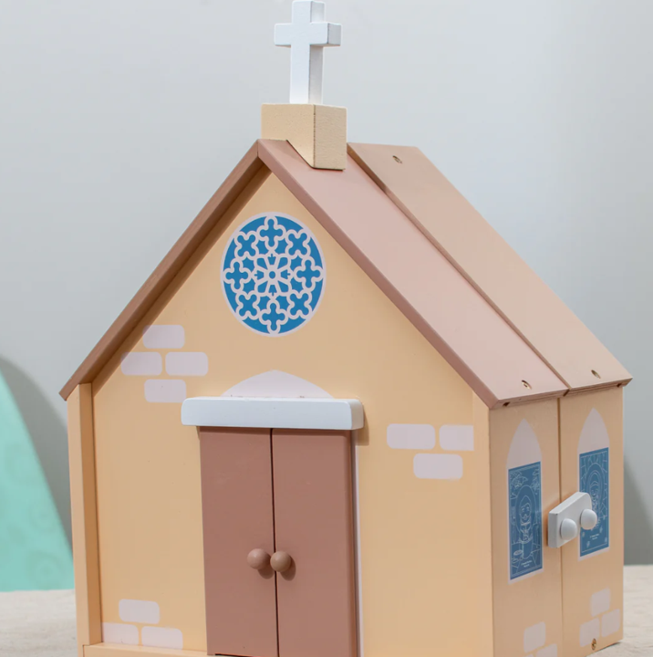 Wooden Catholic Church Playset