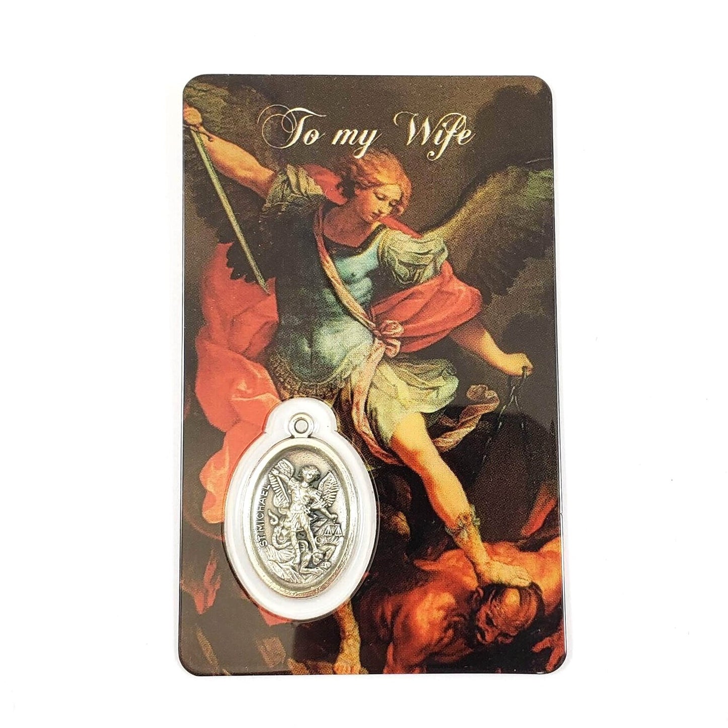 Prayer Card w/ Medal - St. Michael (Dear Friend)