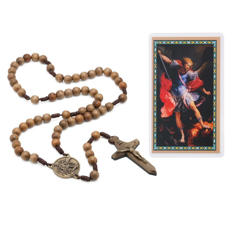10MM WOOD ST. MICHAEL ROSARY