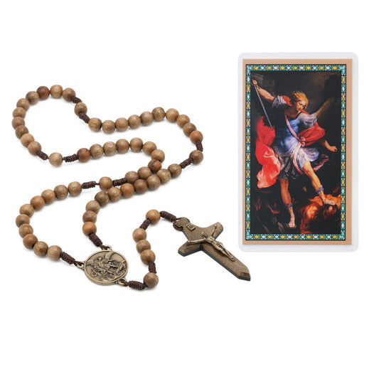 10MM WOOD ST. MICHAEL ROSARY