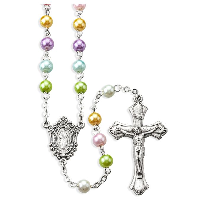 Rosary, Multi Color Pearl