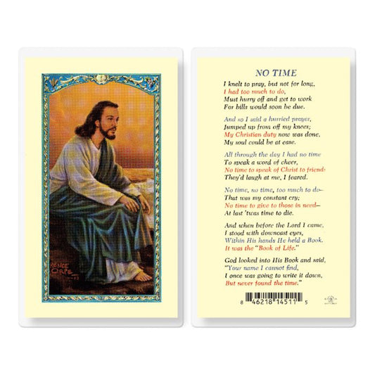Holy Card - Laminated - 800-256 No Time with Christ by the Sea