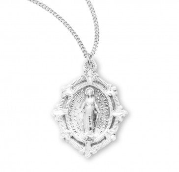 Sterling Silver Small Fancy Miraculous- W/18" Ch