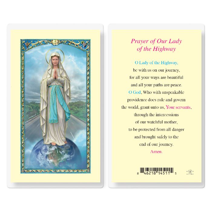 Holy Card - Laminated - Our Lady Of The Highway E24-293