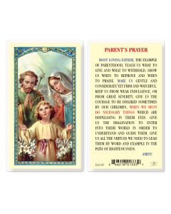 Holy Card - Laminated - Parents Prayer