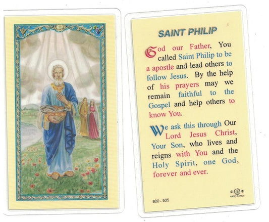 Holy Card - Laminated - 800-535 Philip