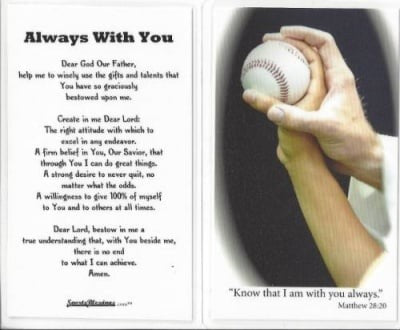 Prayer Card - Always With You Baseball