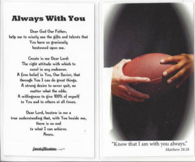 Prayer Card - Always With You Football