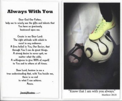 Prayer Card - Always With You Soccer