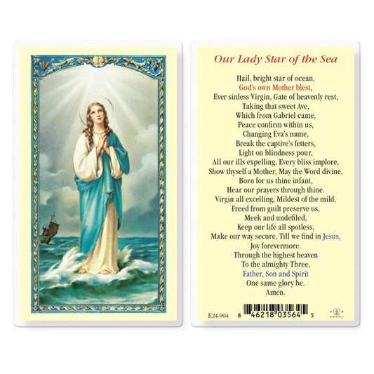 Holy Card - Laminated - Our Lady Star Of The Sea