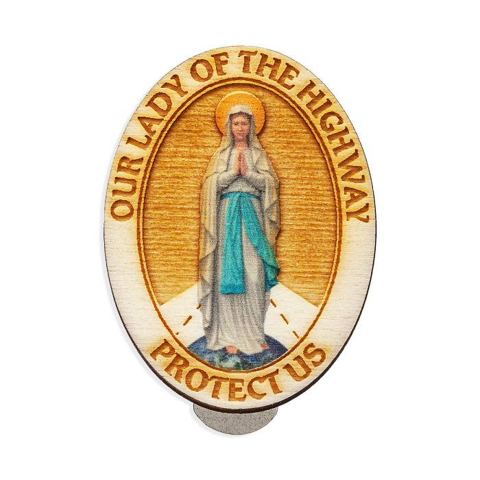 Visor Clip, Wooden Our Lady of the Highway