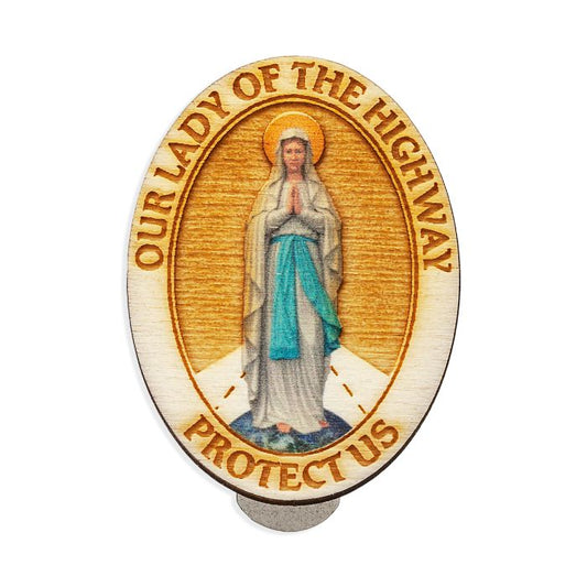 Visor Clip, Wooden Our Lady of the Highway