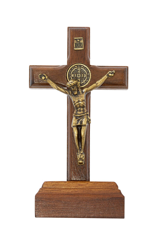3.75" WALNUT STAND ST. BENEDICT