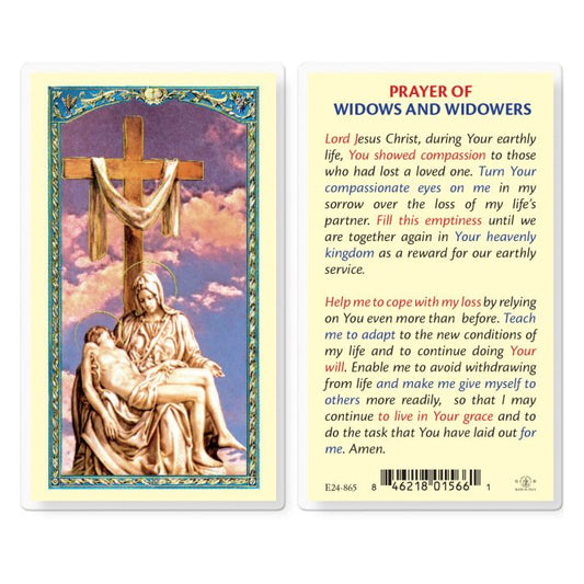 Holy Card - Laminated - Prayer For Widows And Widowers
